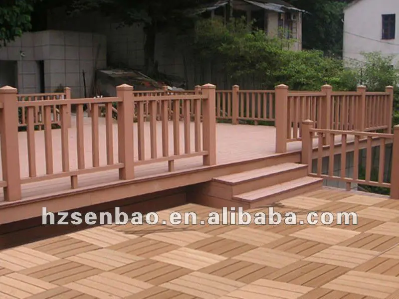 Balustrade bridge outdoor technical resist stand wear and tear wooden wpc stair railings wpc handrail