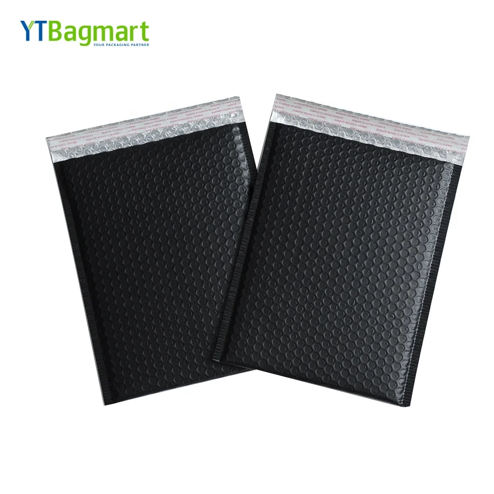 
Wholesale Black Padded Envelopes Bubble Packaging Courier Poly Matte Black Bubble Mailer 