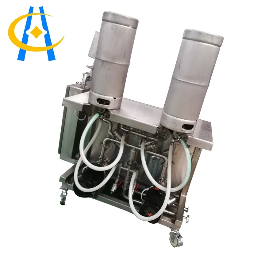 
Shanghai High Quality double heads semi-Automatic Beer Washing Machine 