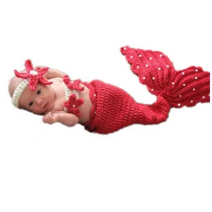 Wholesale Baby Photo Props Newborn Mermaid Design Photo Props Baby Clothing
