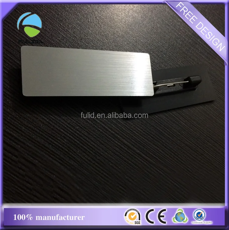 Blank ABS Plastic Pin Magnet Name Badge Gold Rose Silver