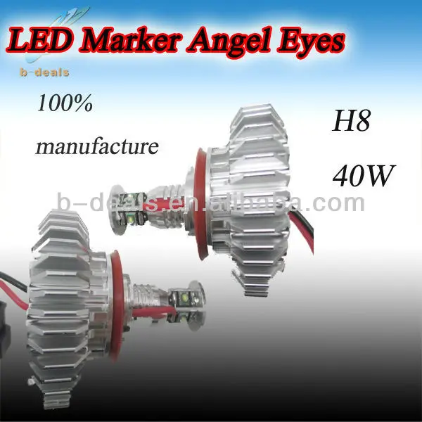 высокое качество 40w привело глаза ангела для bmw, h8 40w светодиодный маркер глаза ангела для bmw