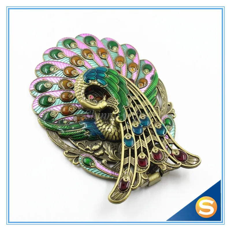 Peacock design princess hand mirror desktop mirror