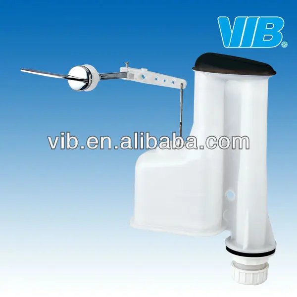 
Portable toilet of siphon flush valve with flush lever and PP toilet cistern flush mechanism 