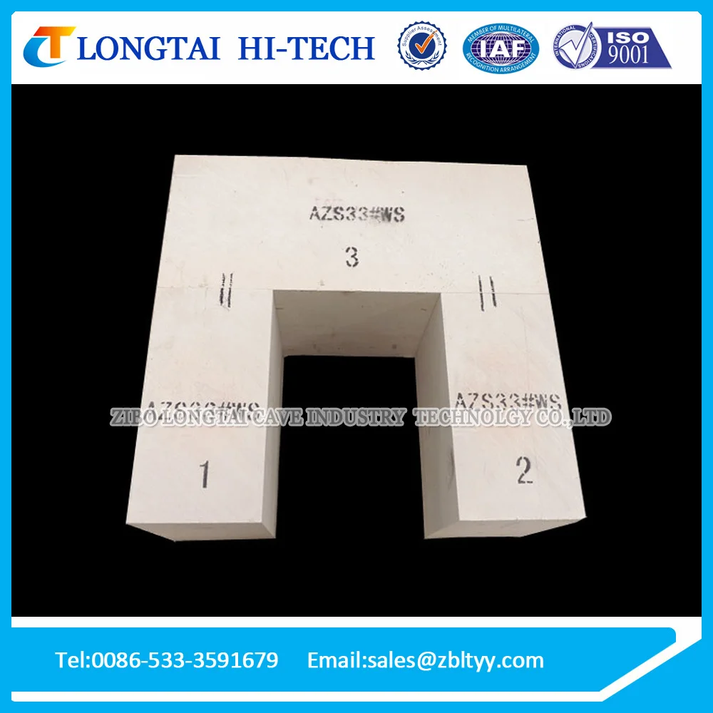 СПЕЧЕННЫЕ Литые AZS Корунд Циркония Огнеупорный Блок Цена