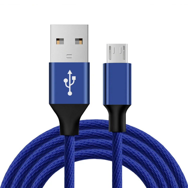 1M Nylon braided micro USB cable charger charging data sync for cell