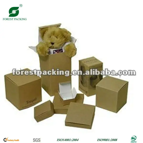 Пользовательские коричневой крафт-бумаги складные коробки