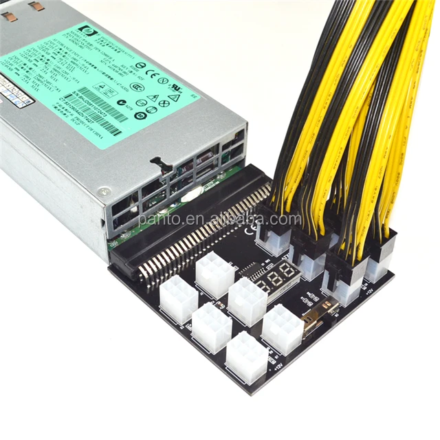
2018 latest 1600W PSU breakout board 12V 6PIN breakout adapter board for Bitcoin 