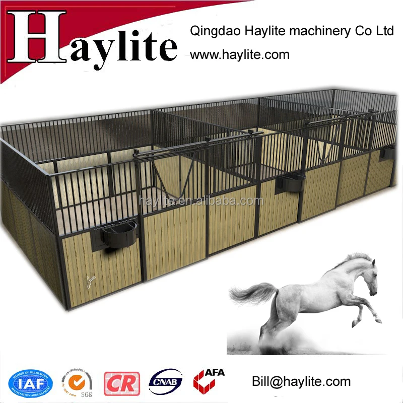 Wholesale bamboo horse stall fence panel box stable equipment with trough