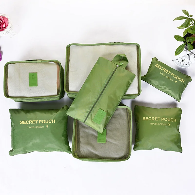 7 PCS Lightweight Compression Luggage Organizers Packing Cubes For Travel