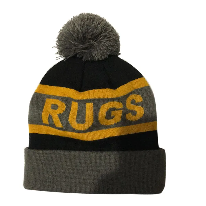 
custom winter embroidery beanies with pompom beanies with custom label 