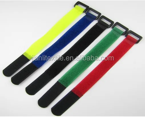 Custom plastic buckle hook and loop Cable Ties wraps Straps