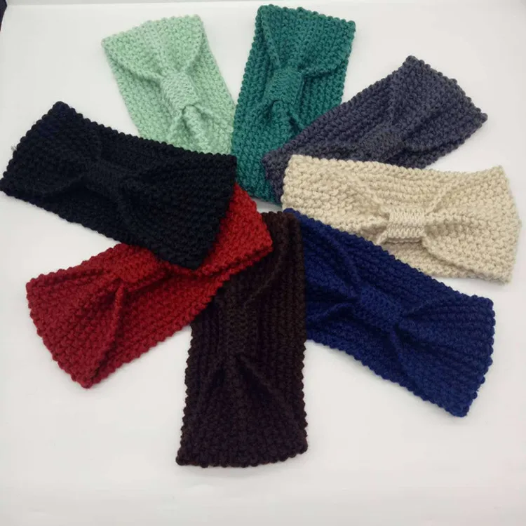 Женские Коренастый кабель трикотажные голову ухо теплым обернуть голову