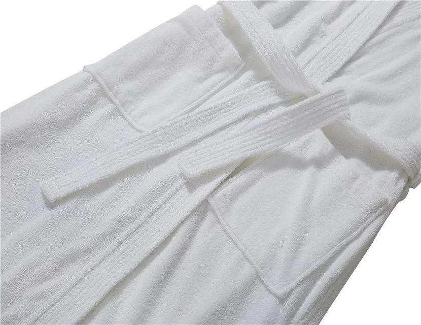Wholesale White Kimono Hotel Cotton Terry Cloth Bath Robe