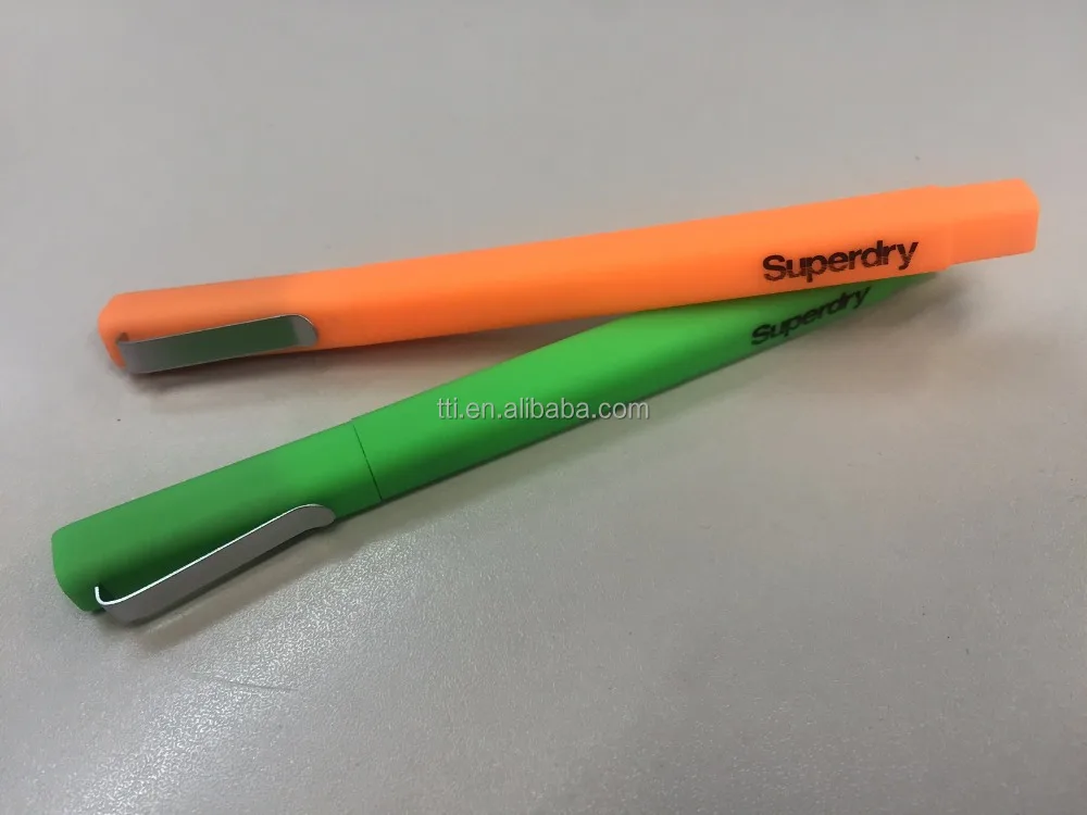 
Hot Sell Plastic Ball Pen Promotional Custom logo Rubber Square pens canetas promotional Items With Logo 