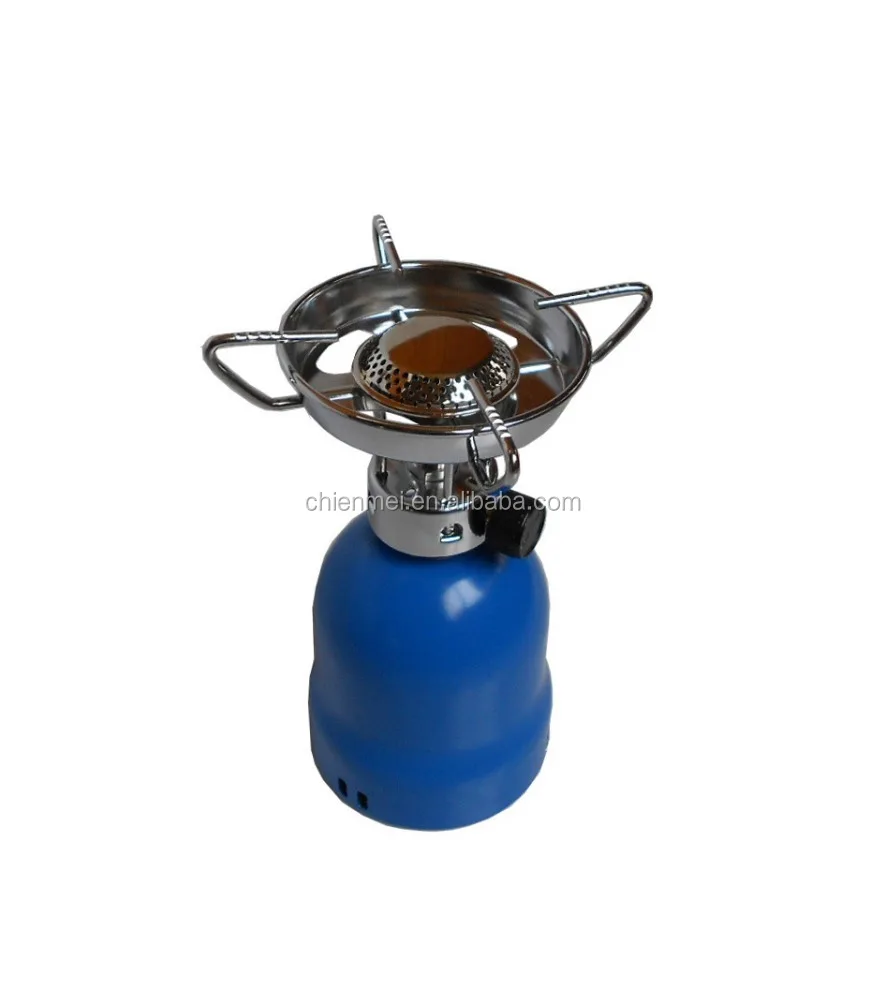 single burner gas stove with pierce outdoor camping gardening hiking portable gas mini backpack cooker