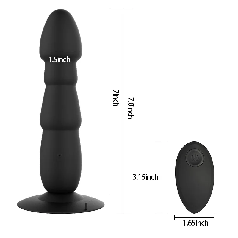 
10 speeds Wireless Remote Charging Large Dildo Anal Plug Soft Prostate Massager Butt Plug Dildo Vibrator Sex Toys for Men Women 