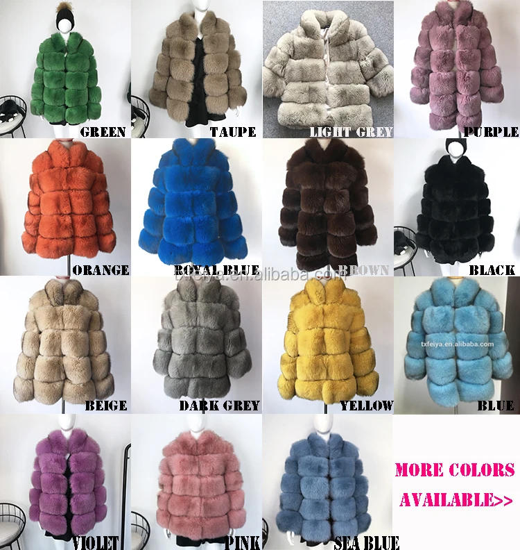 2020 Queen Fur Natural Fur Coats Women Copenhagen Fox Fur Coat