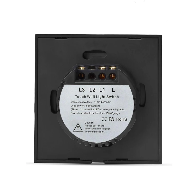 Настенный выключатель SESOO Европейского/британского стандарта, 2 клавиши, 1 канал, прозрачное стекло, сенсорный экран в европейском стиле