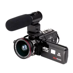 4K Professional Camcorder WIFI Digital Video Camera For Youtube Streaming Vlog Recorder 18X Zoom Webcam Stabilizer Camcorder