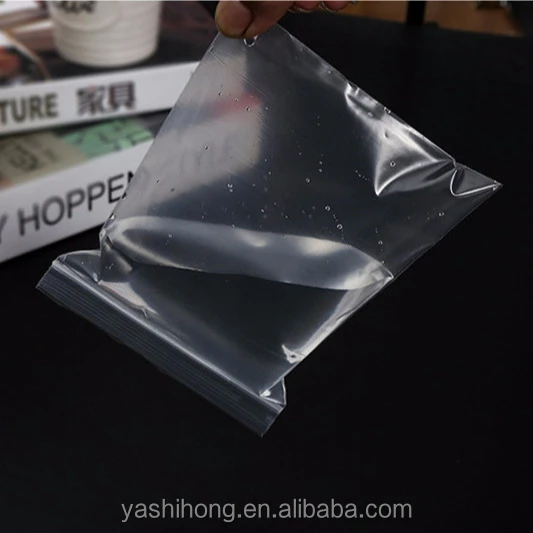 
Alibaba Wholesale Waterproof Reusable Clear 3 Side Seal Plastic Poly Bag with Zipper 