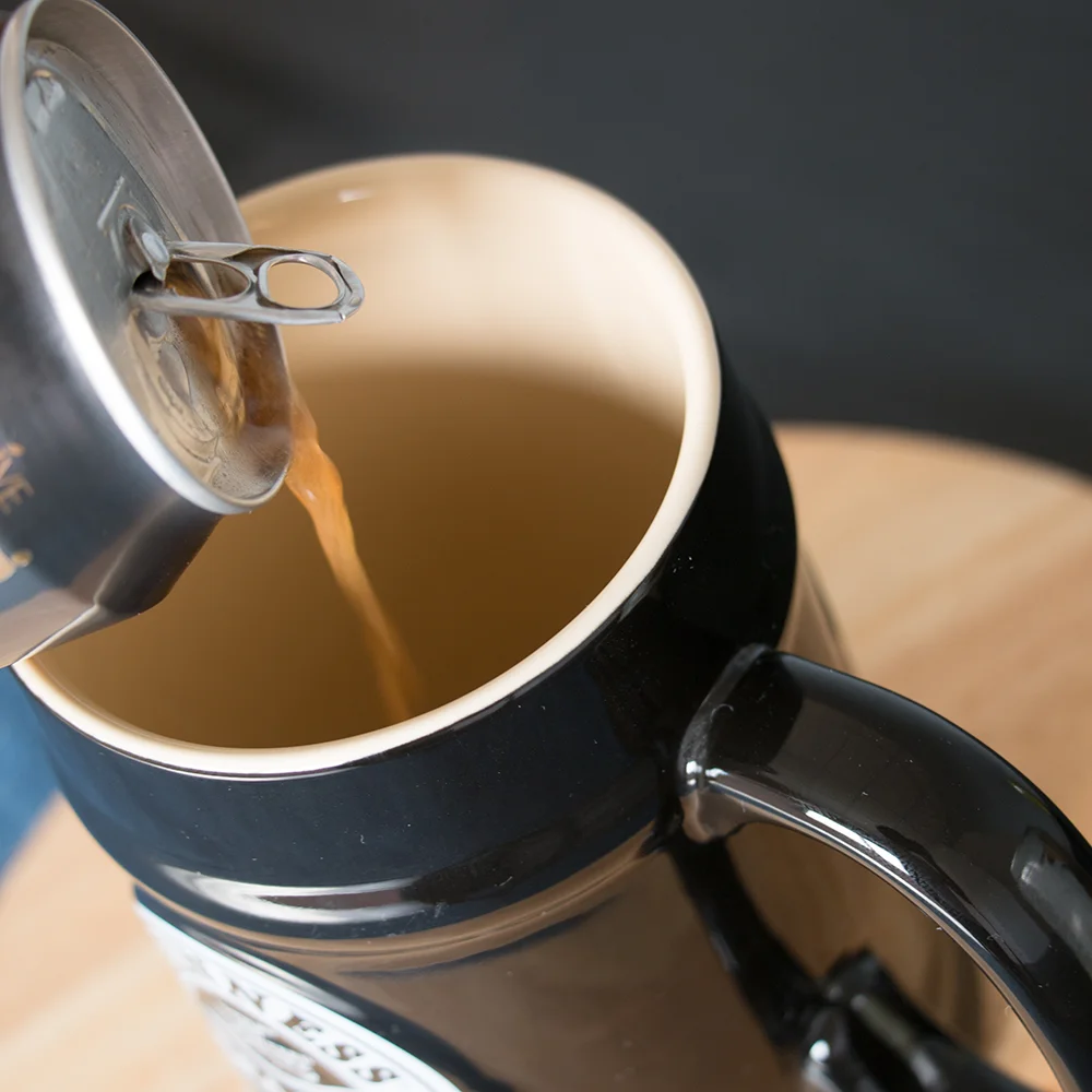 Hot selling color glazed stein ceramic beer mug with handles