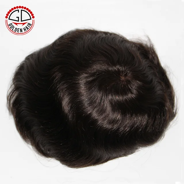 High Quality Sock Indian Human Hair Swiss Lace Base Mens Toupee