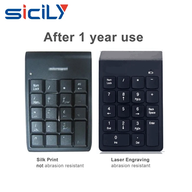 High Quality 2.4G Wireless Numeric Keypad,18Keys USB Financial Numpad Number Pad for Laptop Tablet