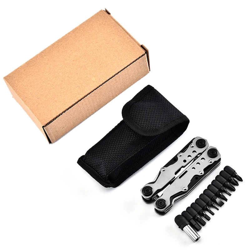 
COG Stainless Steel Multi Pocket Tool Gift For Men Perfect For Survival, Camping, Fishing Multitool Plier Set 