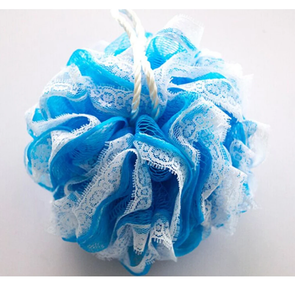 50g Bath Loofahs Sponge Shower Pouf Body Scrubber Ball Mesh Pouf Bath Shower ball mesh bath sponge