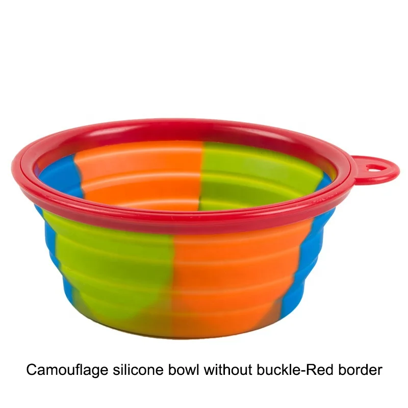 Силиконовая дорожная Выдвижная миска для еды для собак, 350 мл