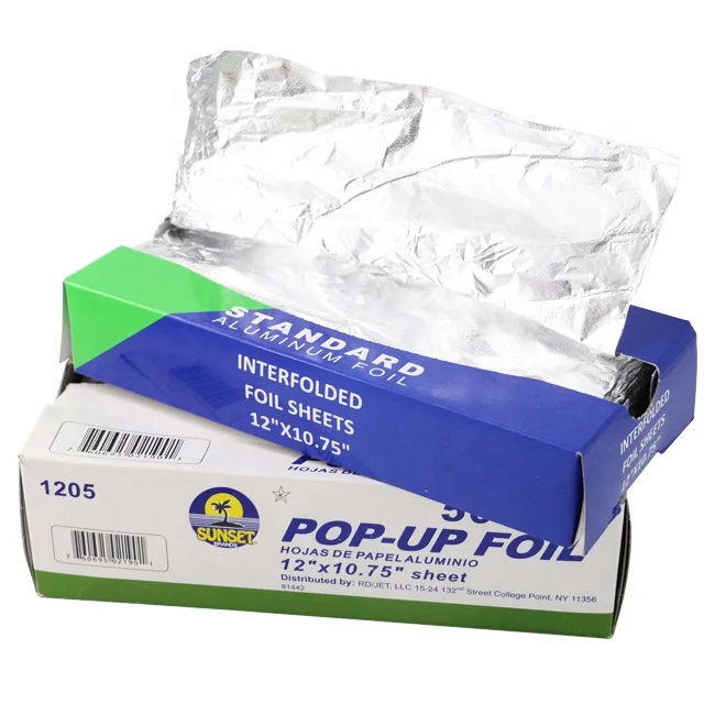 
disposable aluminum silver foil paper sheets 500sheets 