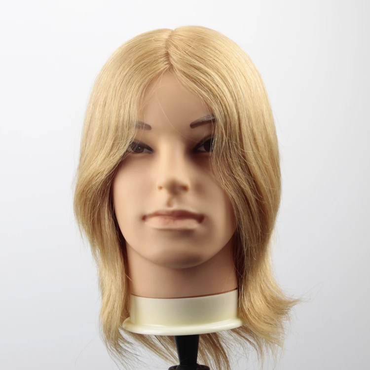 Factory Price Male Mannequin Head With Beard 100%Human Hair Training Head For Hair Cutting Practice