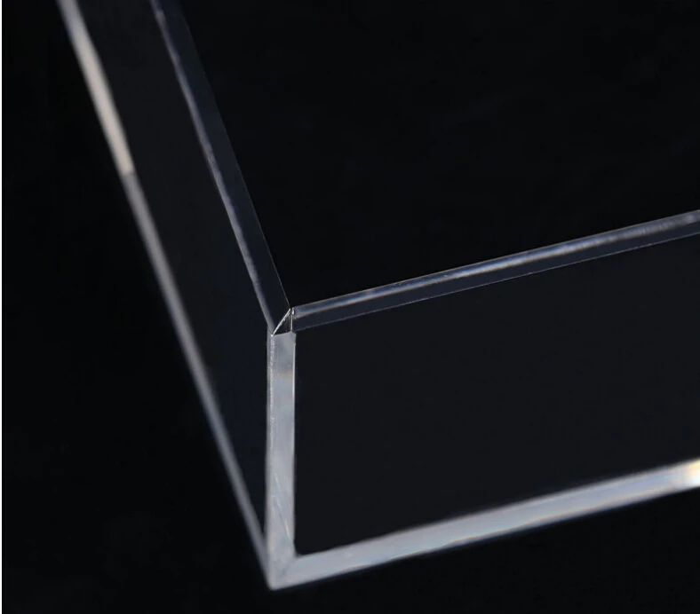 Manufacturer Custom Clear Rectangle Durable Recycled Acrylic Tray With No Handles