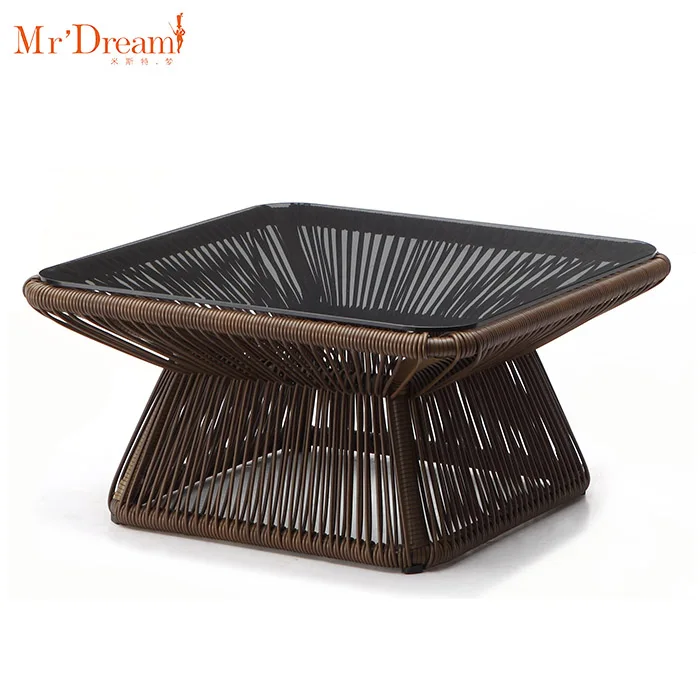 Luxury modern rattan wicker sofa outdoor holiday inn hotel bedroom garden furniture set for villa