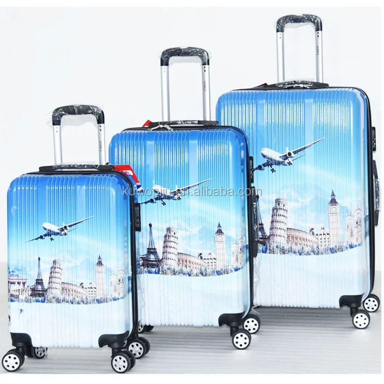 
paris eiffel tower Print abs pc luggage set 3pcs set spinner hardcase suitcase 