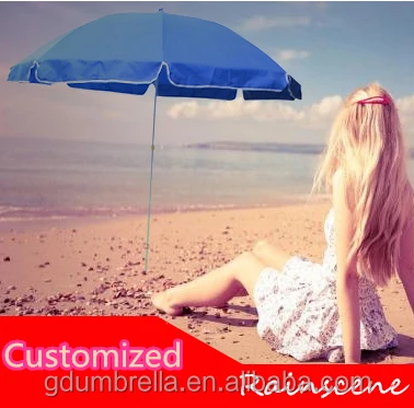 Adjustable Waterproof Parasol Sunshade Striped Large Big Sun Patio Garden Swimming Pool Umbrella Outdoor