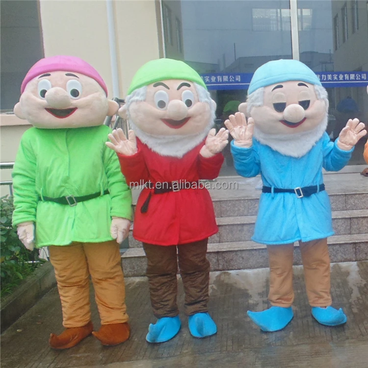 
Wholesale online classic cartoon character adult seven dwarfs mascot costume 
