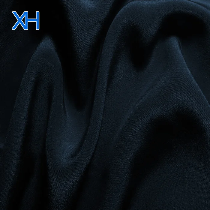 
Navy Blue Silk Fabric Plain Dyed Crepe 100% Silk 