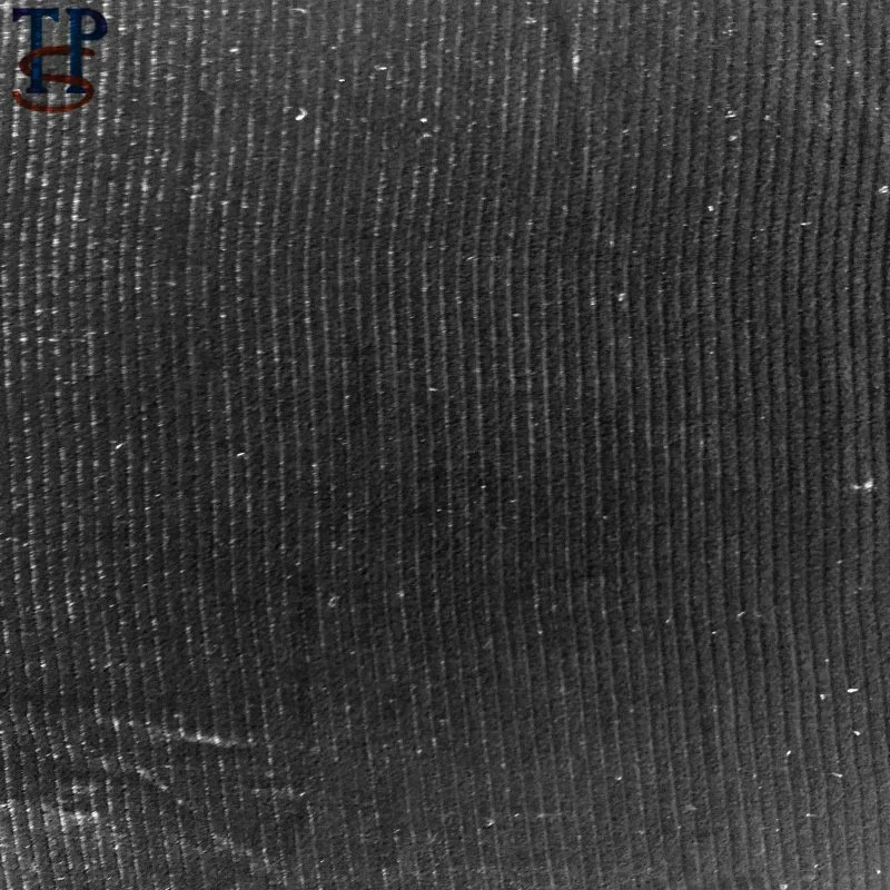 black silk velvet stripe fabric