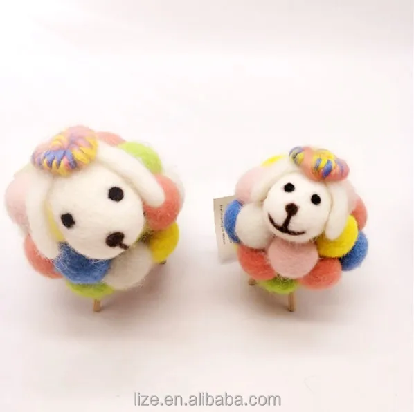 
2018 Popular Customized Lovely Handmade Wool Ball Plush Animals- Sheep 
