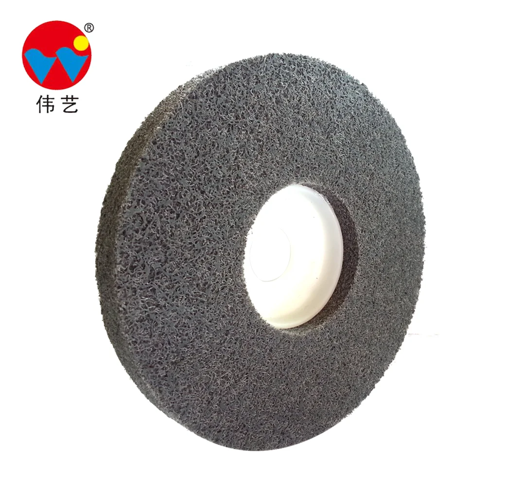 WEIYI stunning black non woven disc 120# 7P X 4 inch diameter 13mm thickness abrasive disc buffing wheel finishing wheel