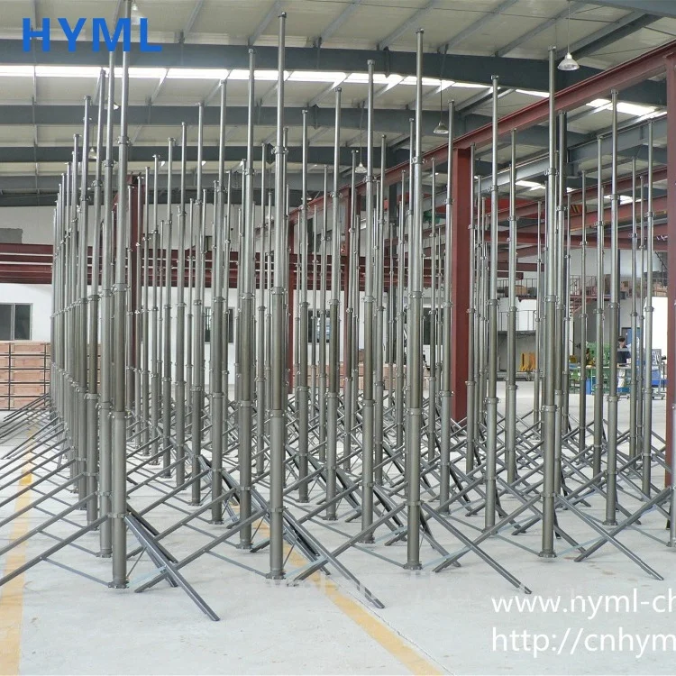 The portable tripod telescopic camera mast with supporting poles