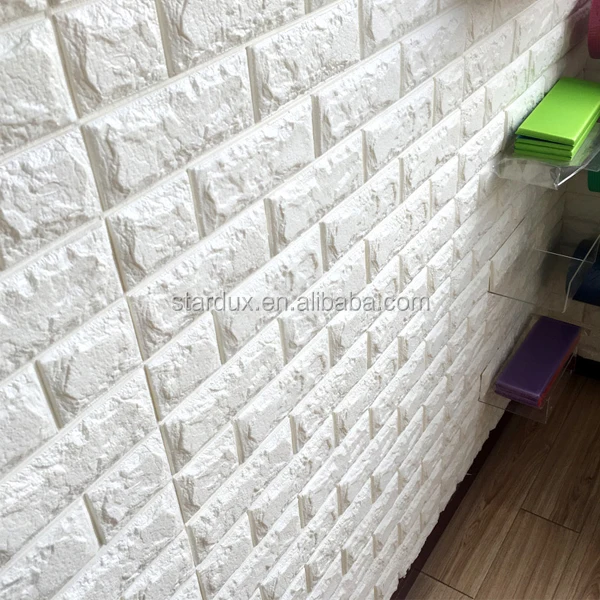 
Hot Sale 3D Vinyl Brick Wallpaper for American bathroom / Kitchen Wall Paper 