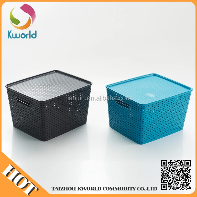plastic rattan storage box