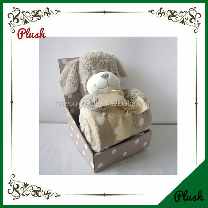 The popular gift for baby high quality hot sales plush soft toys with blanket