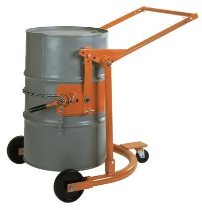 Drum handling car DRUM TRUCK porter cable air compressor can easily transport 55 gallon steel or plastic drums
