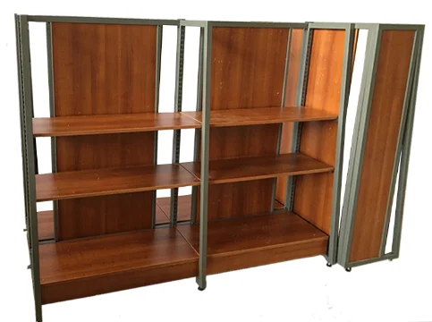 hot sale  wood supermarket shelving  wooden display rack shelf customized design for sale