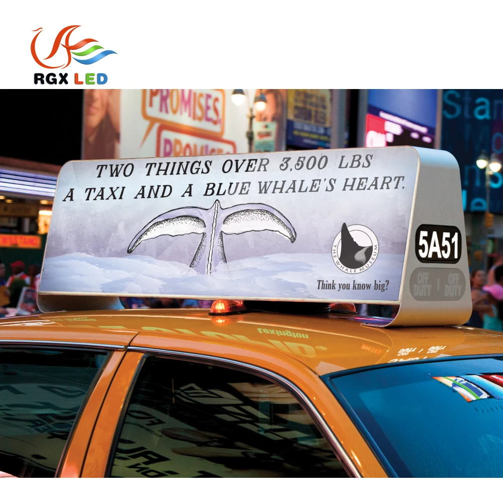 Most Popular Led Taxi Top Advertising Use P3 P4 P5 Fullcolor Led Module Of Double Side 3G Wifi Taxi Roof Led Display