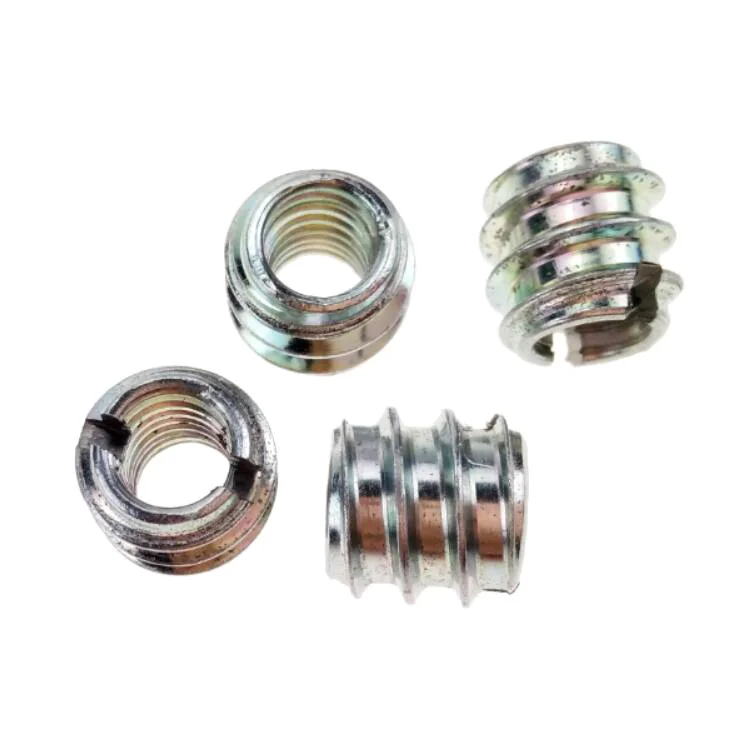  Оцинкованные стальные шлицевые гайки для крепления мебели D-гайки M6